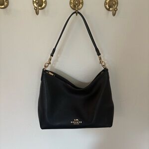 Coach Laurel Black Pebbled Leather Shoulder Bag